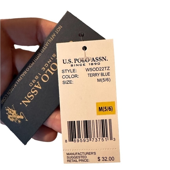 U.S. Polo Assn Boys Button Shirt Blue Jean Size 5 / 6 - Picture 3 of 4